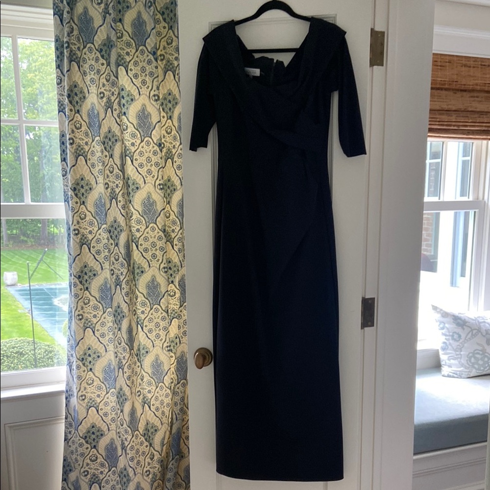 Teri Jon by Rickie Freeman Elegant Black Long Dress
